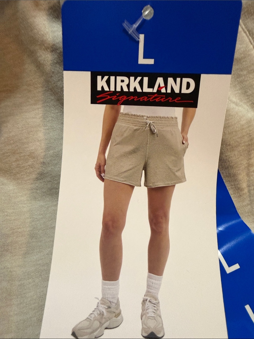 Kirkland Signature Women's Drawstring Athletic Shorts - Taupe